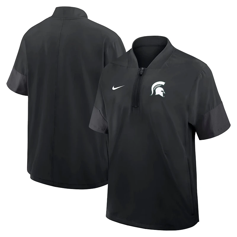 Nike Michigan State Spartans 2025 Sideline Coaches Lightweight Short Sleeve Jacket