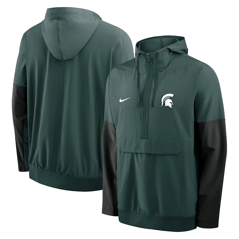 Nike Michigan State Spartans Anorak Half-Zip Hoodie Jacket