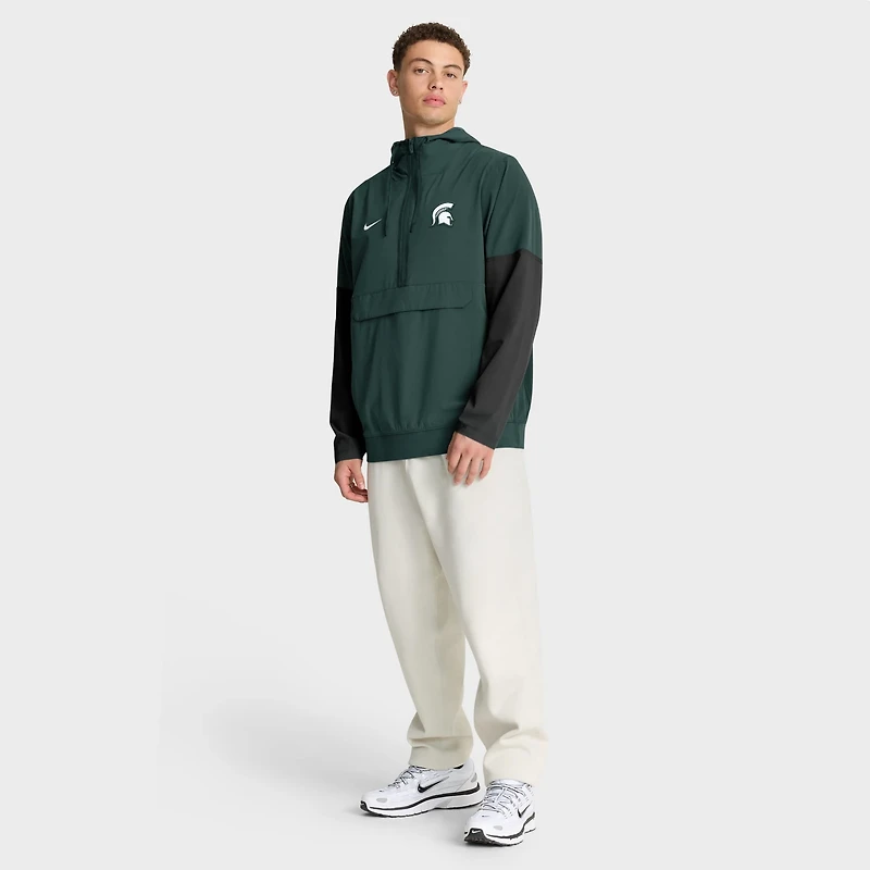 Nike Michigan State Spartans Anorak Half-Zip Hoodie Jacket
