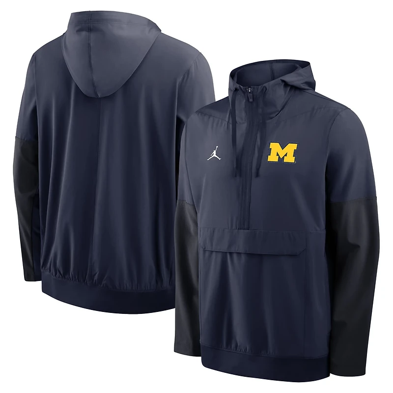 Nike Michigan Wolverines Anorak Half-Zip Hoodie Jacket