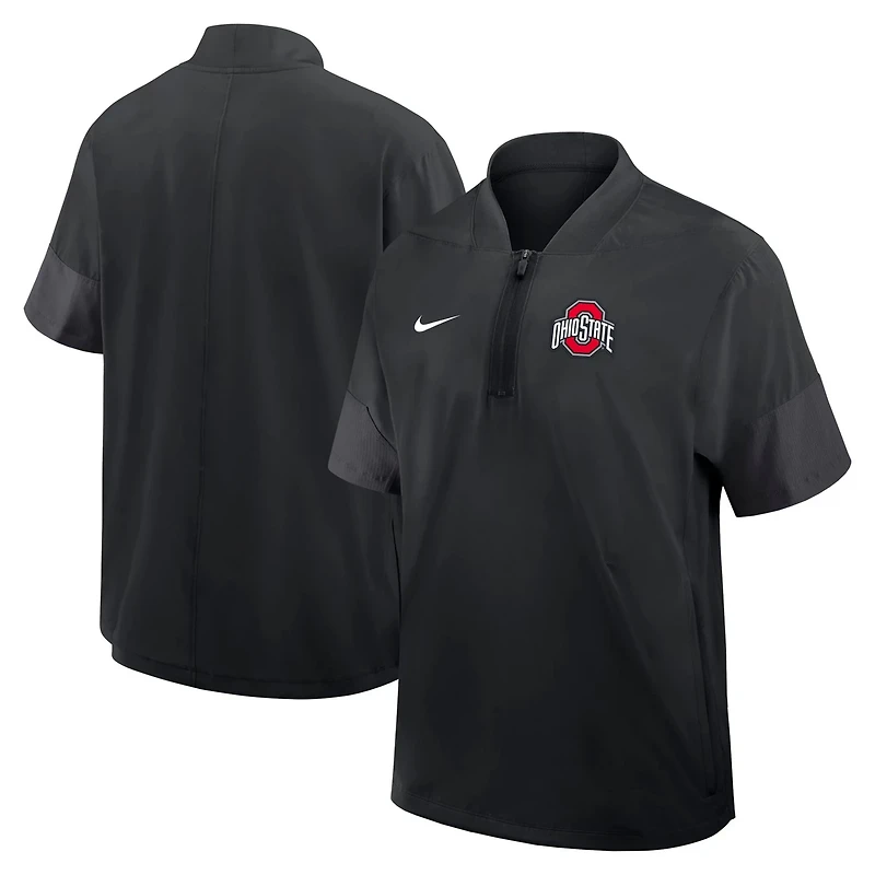Nike Ohio State Buckeyes 2025 Sideline Coaches Lightweight Short Sleeve Jacket