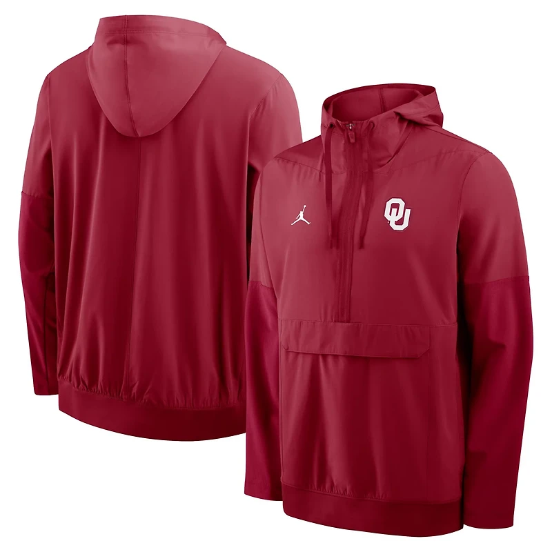 Nike Oklahoma Sooners Anorak Half-Zip Hoodie Jacket