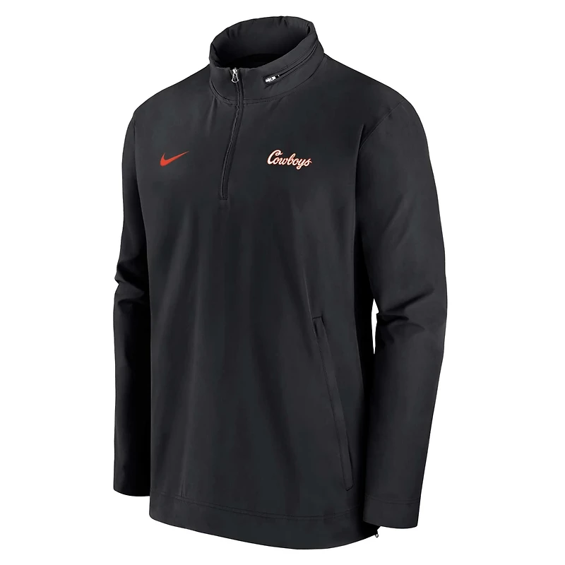 Nike Oklahoma State Cowboys 2024 Sideline Coach Quarter-Zip Hoodie Jacket