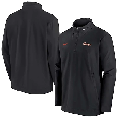 Nike Oklahoma State Cowboys 2024 Sideline Coach Quarter-Zip Hoodie Jacket