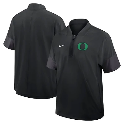 Nike Oregon Ducks 2025 Sideline Short Sleeve Quarter-Zip Coach Jacket