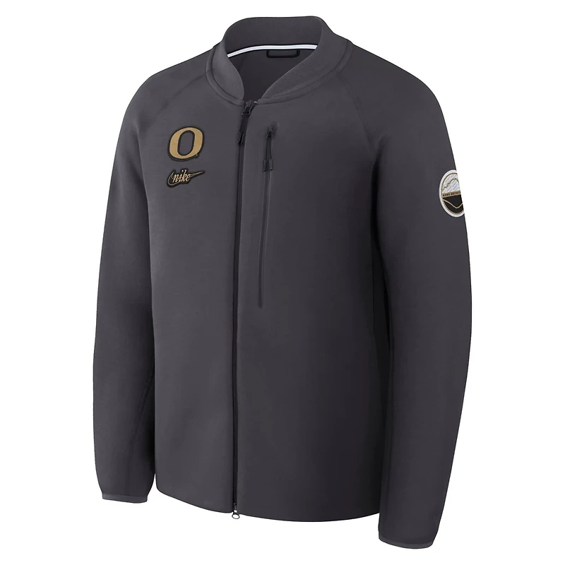 Nike Oregon Ducks Shoe Duck Tech Fleece Full-Zip Jacket
