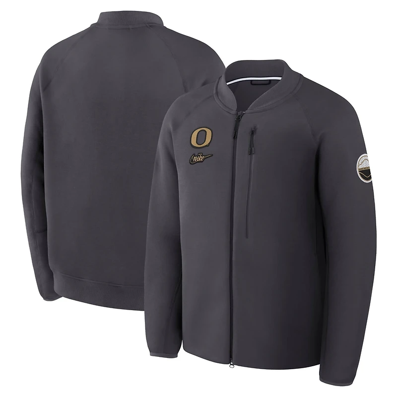 Nike Oregon Ducks Shoe Duck Tech Fleece Full-Zip Jacket