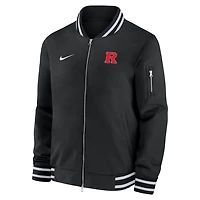 Nike Rutgers Scarlet Knights Sideline Relaxed Full-Zip Bomber Jacket