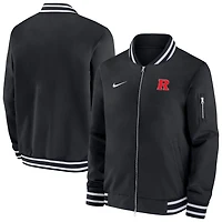 Nike Rutgers Scarlet Knights Sideline Relaxed Full-Zip Bomber Jacket