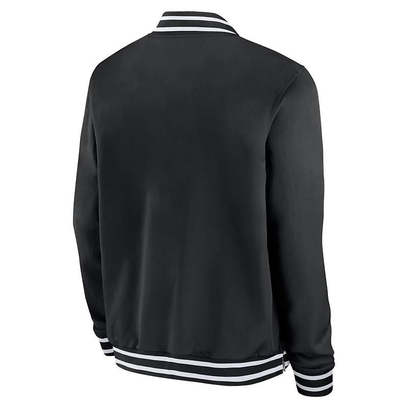 Nike Rutgers Scarlet Knights Sideline Relaxed Full-Zip Bomber Jacket