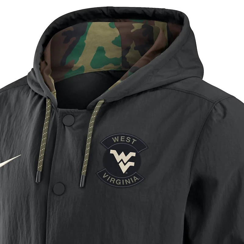 Nike West Virginia Mountaineers 2025 NCAA Military Appreciation Full-Snap Jacket
