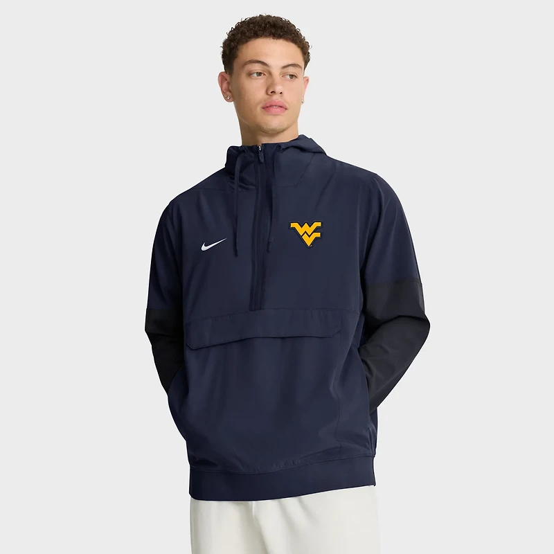 Nike West Virginia Mountaineers Anorak Half-Zip Hoodie Jacket