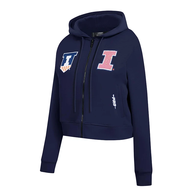 Pro Standard Illinois Fighting Illini Game Day Sequin Full-Zip Hooded Jacket