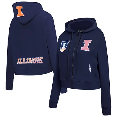 Pro Standard Illinois Fighting Illini Game Day Sequin Full-Zip Hooded Jacket