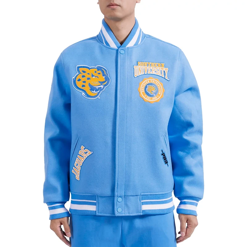 Pro Standard Light Southern University Jaguars Crest Wool Full-Zip Jacket