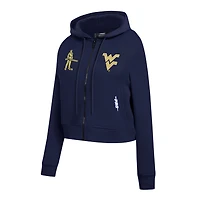 Pro Standard West Virginia Mountaineers Game Day Sequin Full-Zip Hooded Jacket