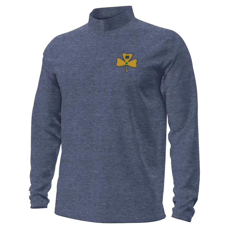 Under Armour Heather Notre Dame Fighting Irish Shillelagh Clover Motion Quarter-Zip Pullover
