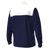 Under Armour Navy Notre Dame Fighting Irish Green Blocked Quarter-Zip Pullover