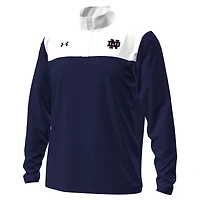 Under Armour Navy Notre Dame Fighting Irish Green Blocked Quarter-Zip Pullover