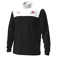Under Armour White Utah Utes Green Blocked Quarter-Zip Pullover