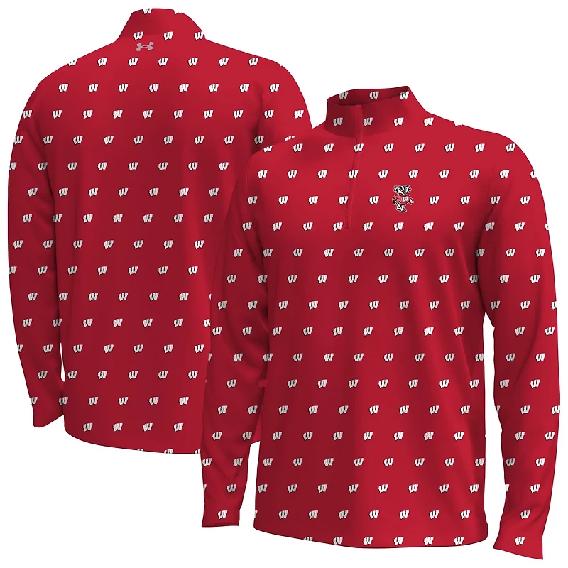 Under Armour Wisconsin Badgers Gameday Armourfuse Half-Zip Top