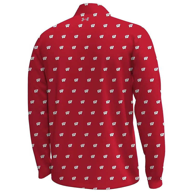 Under Armour Wisconsin Badgers Gameday Armourfuse Half-Zip Top