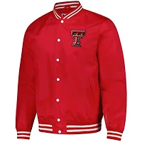 Unisex Charlie Hustle Texas Tech Raiders Full-Snap Varsity Jacket