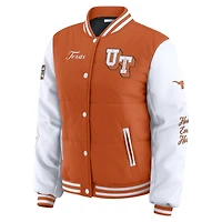 WEAR by Erin Andrews Burnt Texas Longhorns Varsity Puffer Jacket