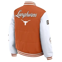 WEAR by Erin Andrews Burnt Texas Longhorns Varsity Puffer Jacket