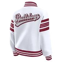 WEAR by Erin Andrews Maroon Mississippi State Bulldogs Satin Stitch Full-Snap Fleece Sweatshirt Jacket