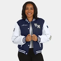 WEAR by Erin Andrews Michigan Wolverines Varsity Full-Snap Puffer Jacket