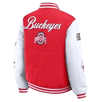 WEAR by Erin Andrews Ohio State Buckeyes Varsity Full-Snap Puffer Jacket