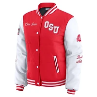 WEAR by Erin Andrews Ohio State Buckeyes Varsity Full-Snap Puffer Jacket