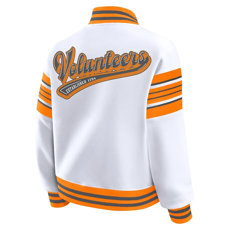 WEAR by Erin Andrews Tennessee Orange Tennessee Volunteers Satin Stitch Full-Snap Fleece Sweatshirt Jacket