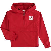 Youth Champion Scarlet Nebraska Huskers Pack  Go Quarter-Zip Windbreaker Jacket