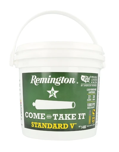 Remington Standard V .22 LR 38-Grain Round Lead Nose Shells - 1,400 Rounds