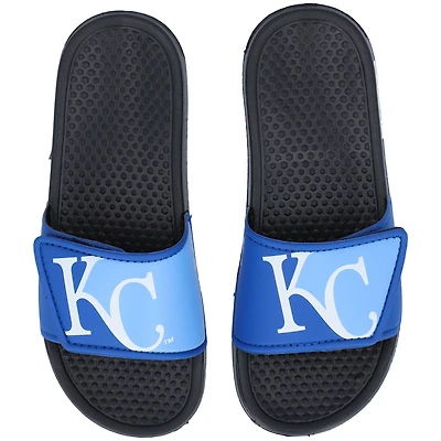 FOCO Kansas City Royals Colorblock Big Logo Legacy Slide Sandals