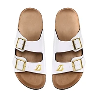 FOCO Women's Los Angeles Lakers Double-Buckle Sandals