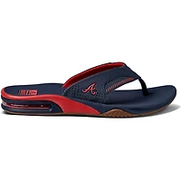 REEF Atlanta Braves Fanning Bottle Opener Sandals