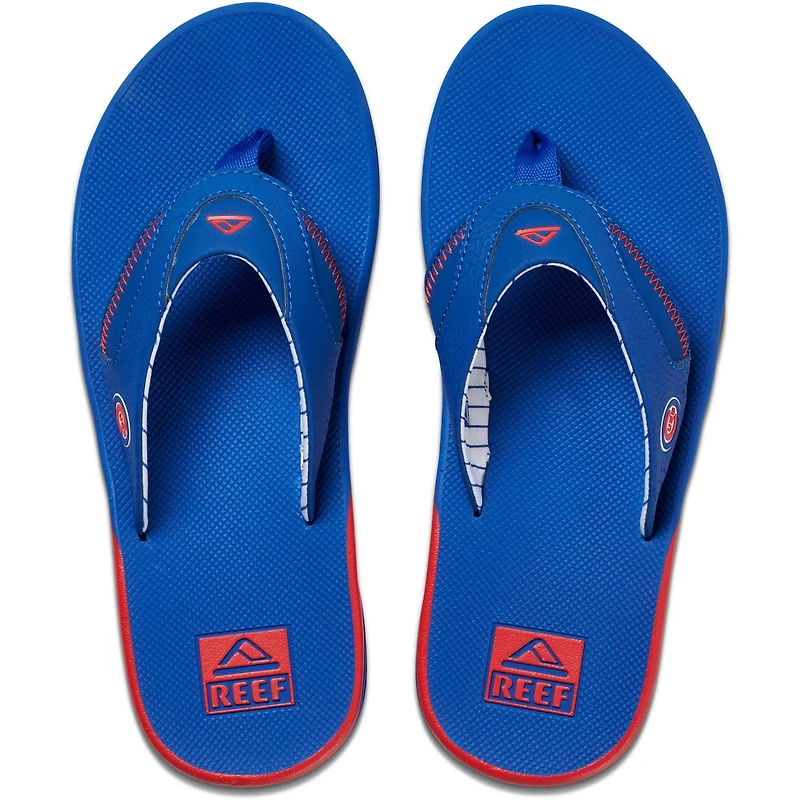 REEF Chicago Cubs Fanning Bottle Opener Sandals