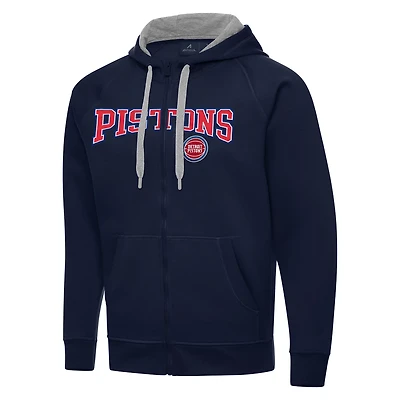 Antigua Detroit Pistons Big Tall Victory Full-Zip Hoodie Jacket