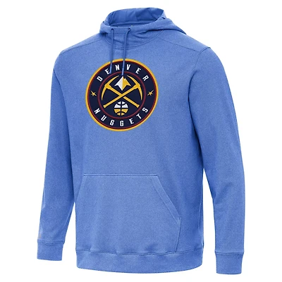 Antigua Heather Denver Nuggets Cloud Pullover Hoodie