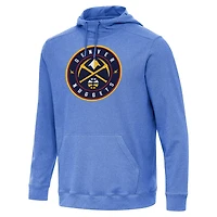Antigua Heather Denver Nuggets Cloud Pullover Hoodie