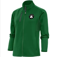 Antigua Kelly Boston Celtics Brushed Metallic Generation Full-Zip Jacket