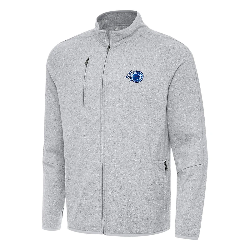 Antigua Orlando Magic New Logo Raglan Hold-Up Full-Zip Tri-Blend Jacket