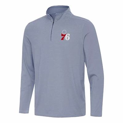 Antigua Philadelphia 76ers Twine Quarter-Zip Top