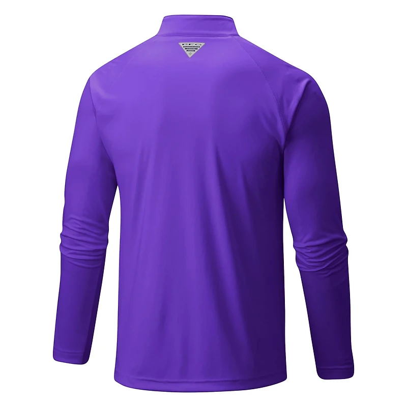 Columbia Charlotte Hornets Terminal Tackle Raglan Omni-Shade Quarter-Zip Jacket