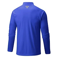 Columbia Detroit Pistons Terminal Tackle Raglan Omni-Shade Quarter-Zip Jacket