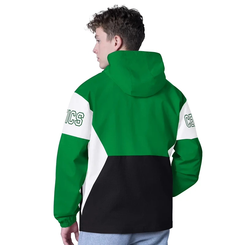 G-III Sports by Carl Banks Kelly Black Boston Celtics Tailgate Half-Zip Hoodie