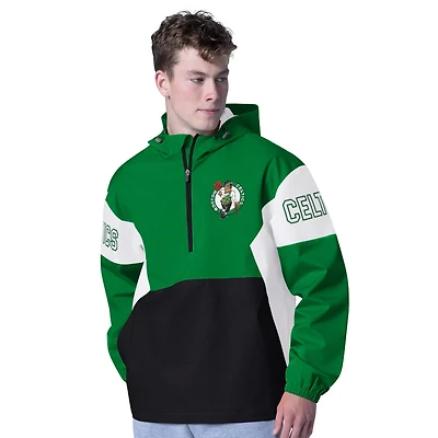 G-III Sports by Carl Banks Kelly Black Boston Celtics Tailgate Half-Zip Hoodie